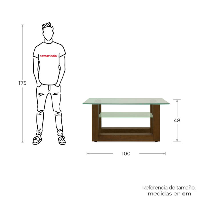 Mesa De Centro Nogal Avek | Mesas de Centro | salas